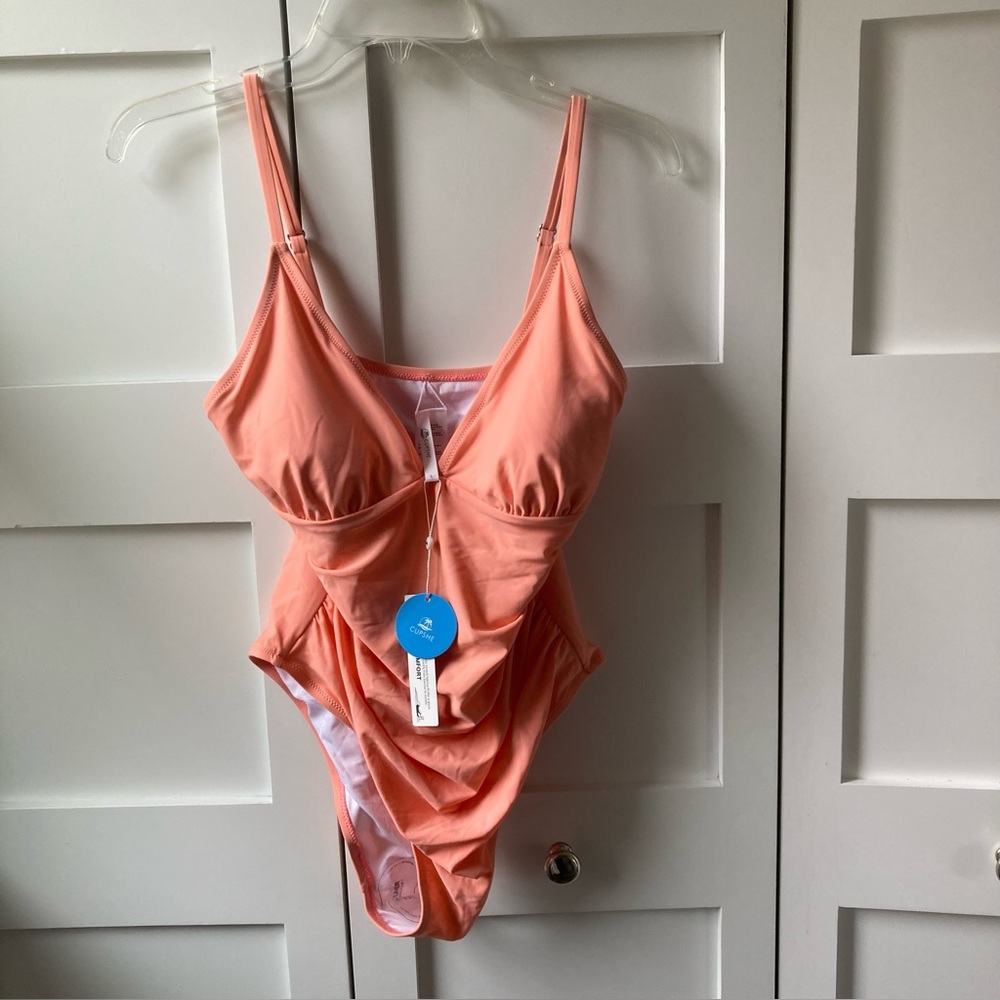 Cupshe NWT Peach Tummy Control Swimsuit